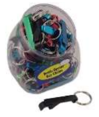 TURTLE NOSE KEY CHAIN POP OPENER 1 CT MULTI COLOR
