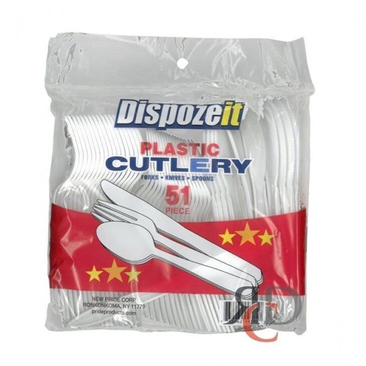 DISPOZIT PLASTIC CUTLERY 51 CT COMBO