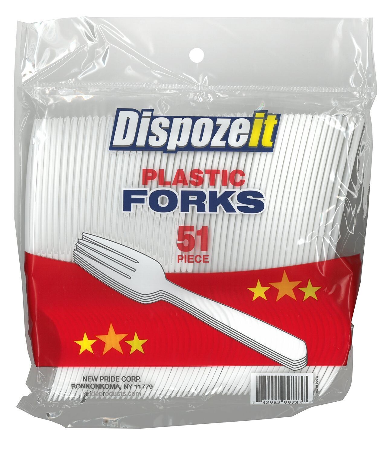 DISPOZIT PLASTIC CUTLERY 51 CT FORK