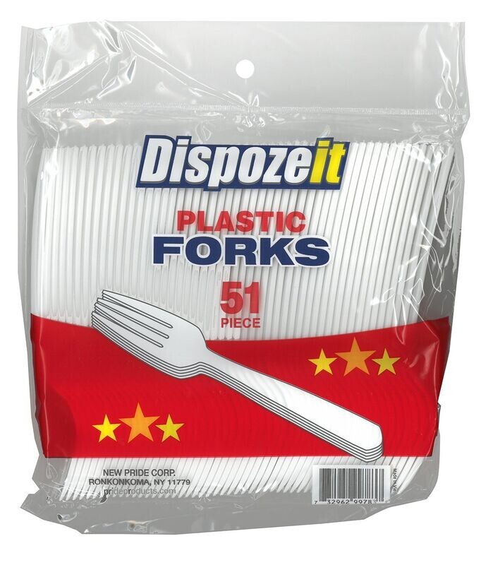 DISPOZIT PLASTIC CUTLERY 51 CT FORK