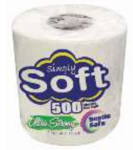 SIMPLY SOFT BATH TISSUE 500 SHEET 2 PLY