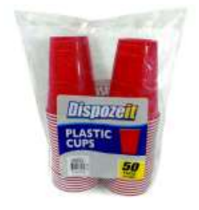 DISPOZEIT PLASTIC CUP 16 OZ 50 CT RED COMPARES TO SOLO