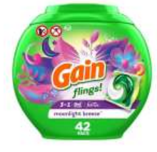 GAIN LAUNDRY PODS 42 CT 3 IN 1 MOONLIGHT BREEZE OXI