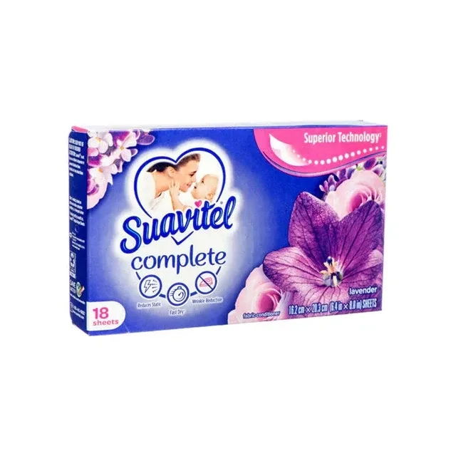 SUAVITEL DRYER SHEETS 18 CT LAVENDER