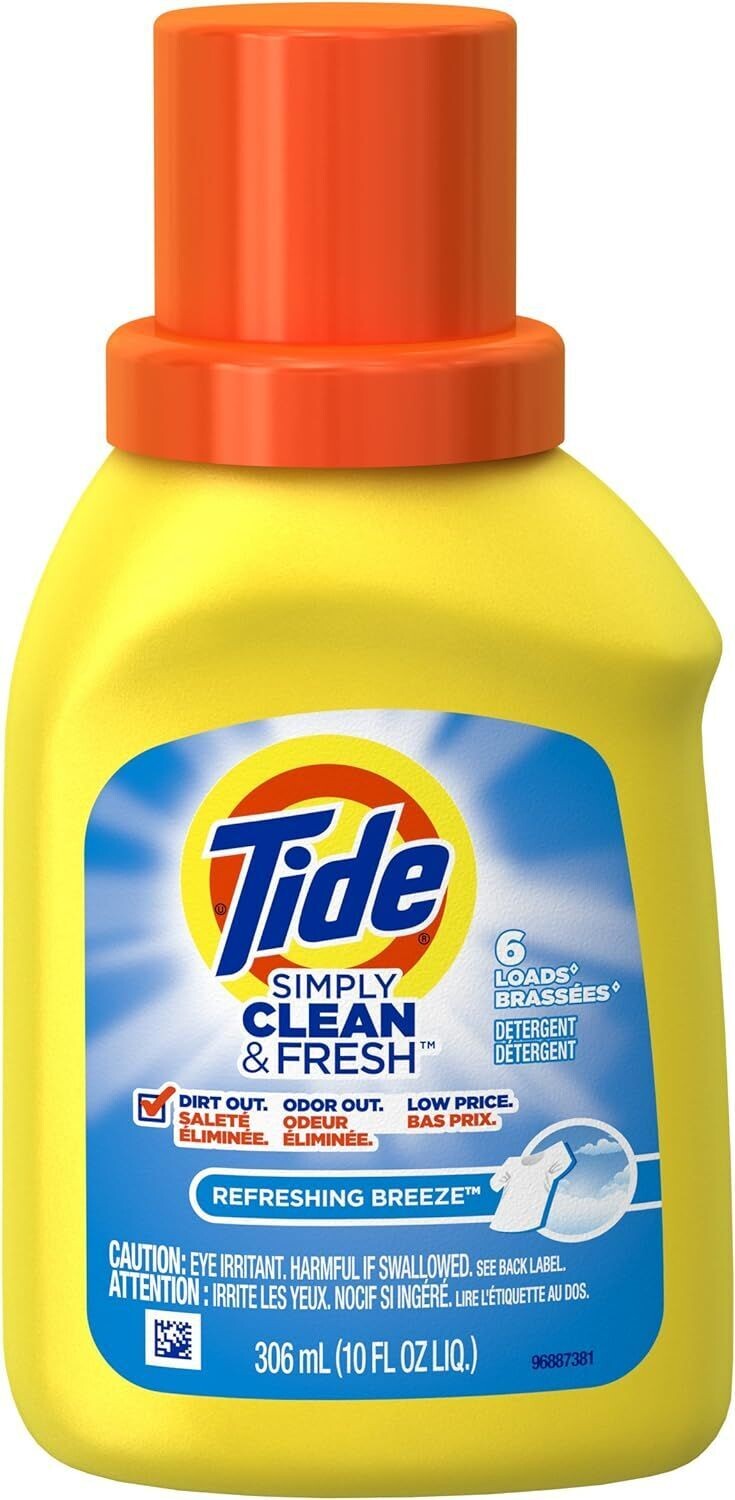 TIDE LIQUID DETERGENT 10 OZ SIMPLY CLEAN & FRESH 6 LOADS