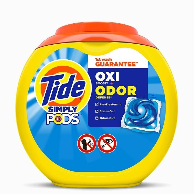TIDE SIMPLY PODS OXI + ODOR DEFENSE LIQUID LAUNDRY