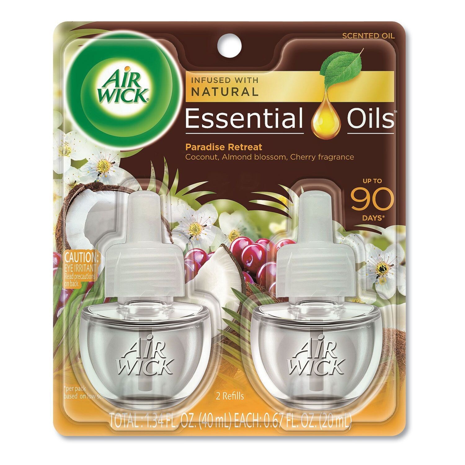 AIR WICK SCENTED OIL REFILL 0.67 OZ 2 PK PARADISE RETREAT