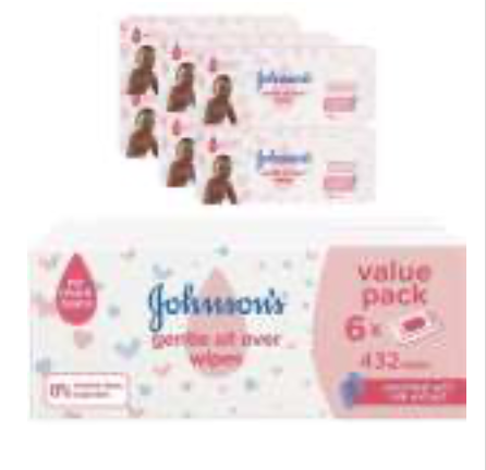 JOHNSON'S BABY GENTLE ALL OVER WIPES 72 CT SILK EXTRACT