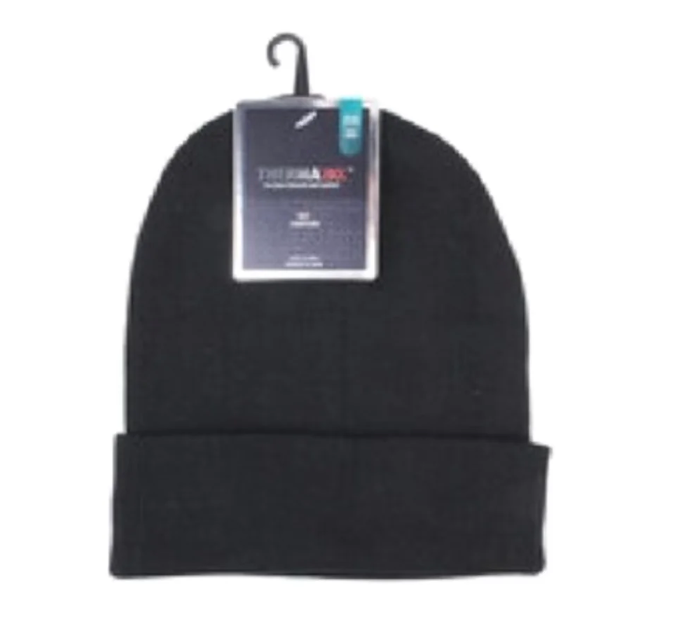 THERMAXXX WINTER BEANIE HAT 1 PK BLACK ONLY