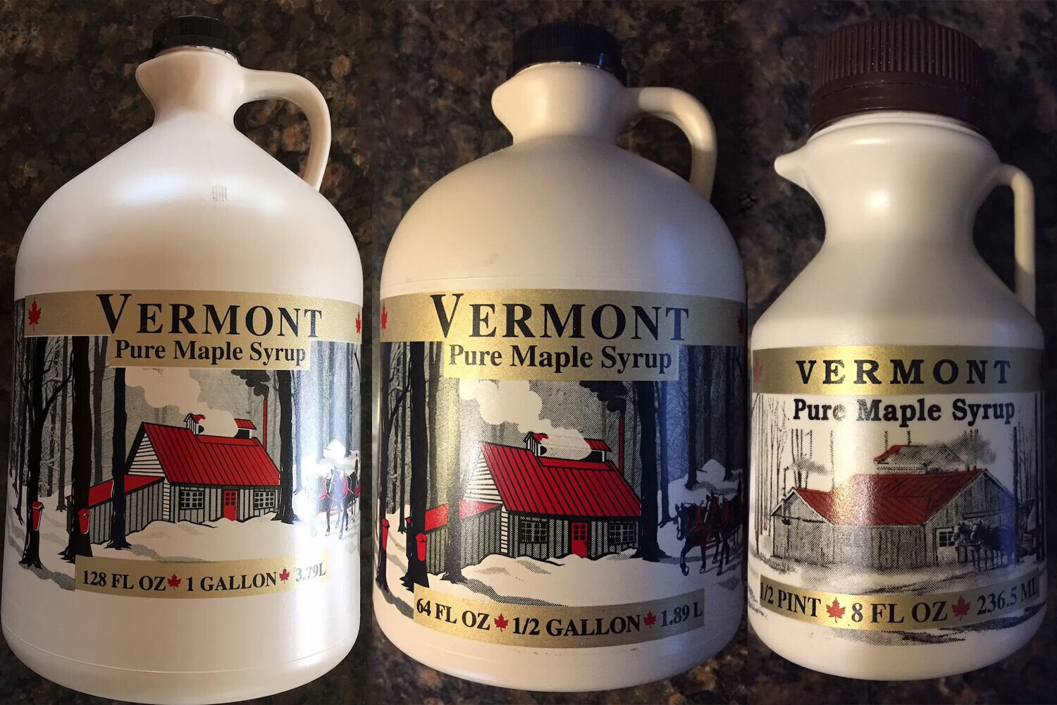 Organic Maple Syrup Plastic Bottle Store Covered Bridge Maple