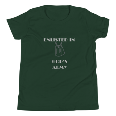 Enlisted In God&#39;s Army: Youth Short Sleeve T-Shirt