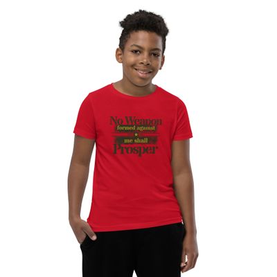 No weapon formed against me shall prosper: Youth Short Sleeve T-Shirt