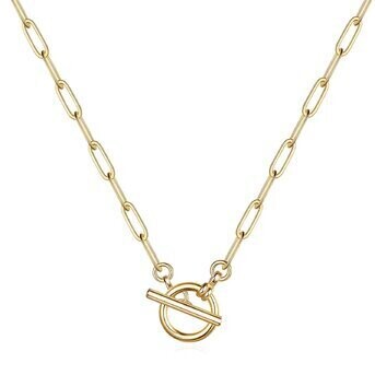 18 K gold plated and stainless steel Necklace