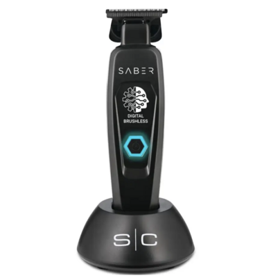 SABER - PROFESSIONAL FULL METAL BODY DIGITAL BRUSHLESS MOTOR CORDLESS HAIR TRIMMER - BLACK
