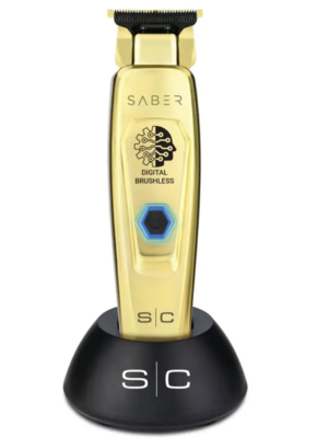 SABER - PROFESSIONAL FULL METAL BODY DIGITAL BRUSHLESS MOTOR CORDLESS HAIR TRIMMER - GOLD