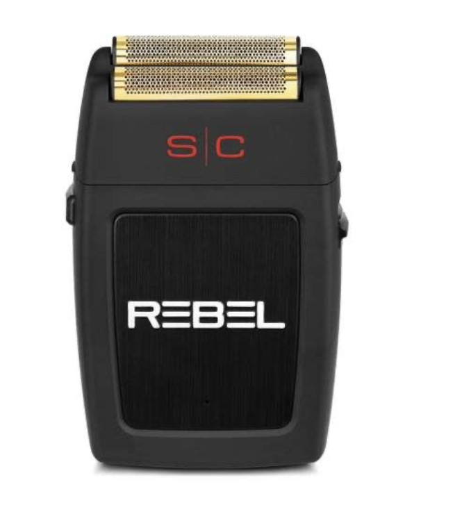 Rebel - Electric Mens Foil Shaver with Super Torque Motor, Gold Titanium Foil Head