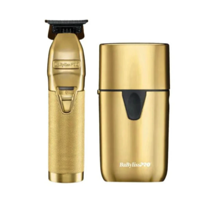 BaBylissPRO Limited Edition GoldFX Trimmer &amp; UV Single-Foil Shaver Combo