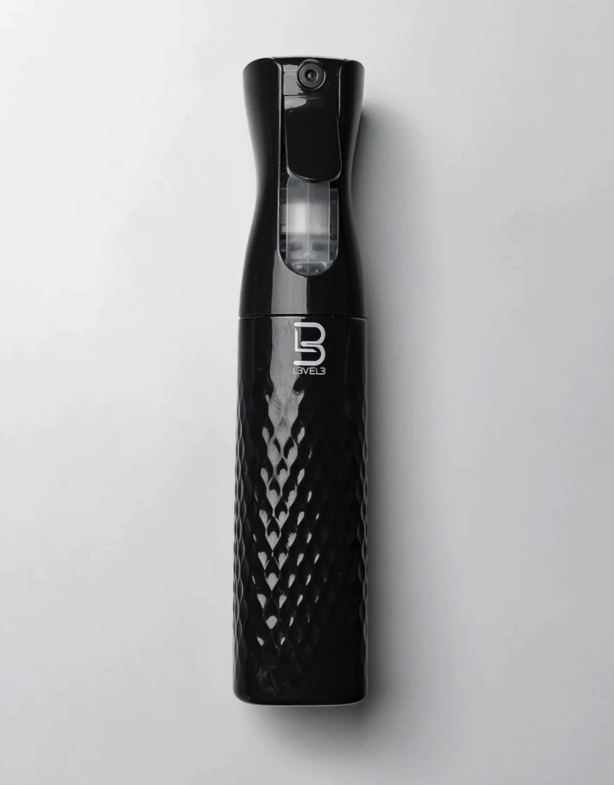 L3VEL3 Beveled Spray Bottle Black
