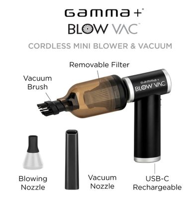 GAMMA+ Blow Vac - 2-in-1 Mini Air Blower and Vacuum