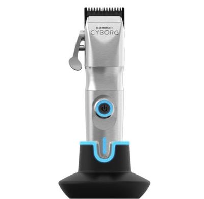 GAMMA+ CYBORG PROFESSIONAL METAL HAIR CLIPPER WITH DIGITAL BRUSHLESS MOTOR AND LEFT OR RIGHT LEVE