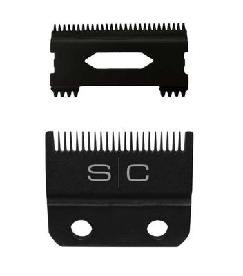 DOUBLE BLACK DIAMOND CARBON DLC FIXED FADE BLADE WITH SHALLOW TOOTH CUTTER 2.0 CLIPPER BLADE SET