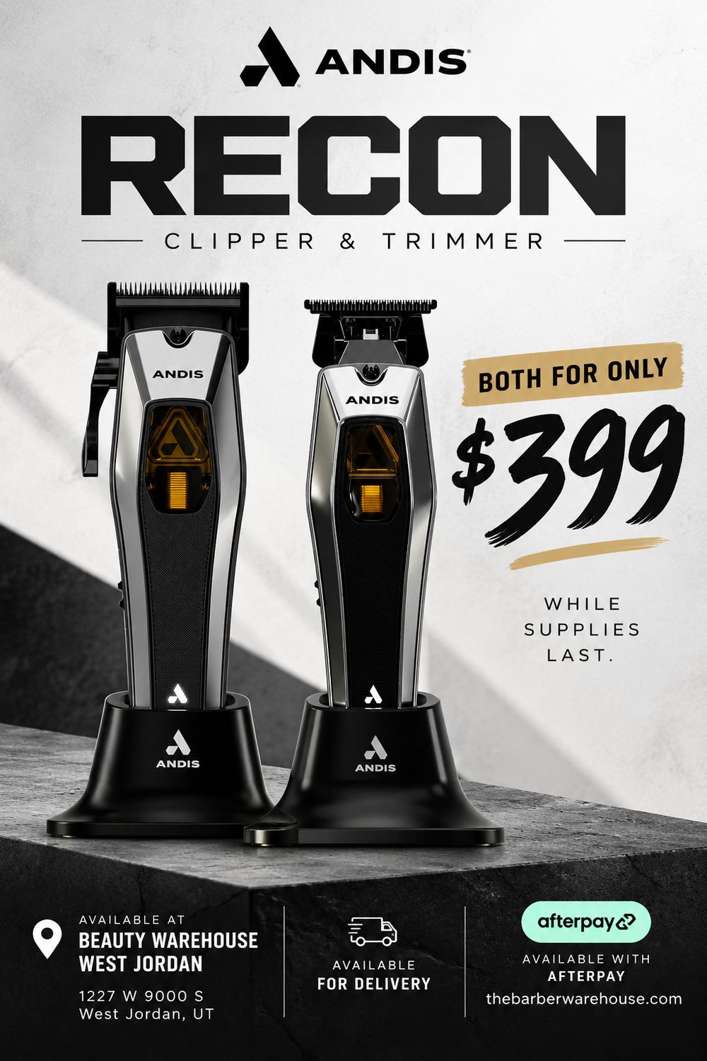 Andis Recon Clipper &amp; Trimmer Bundle