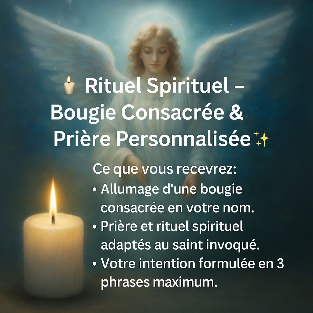 🕯 Rituel Spirituel – Bougie Consacrée &amp; Prière Personnalisée