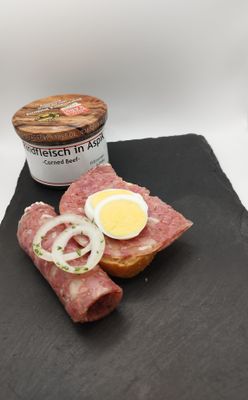 Rindfleisch in Aspik (Corned Beef)