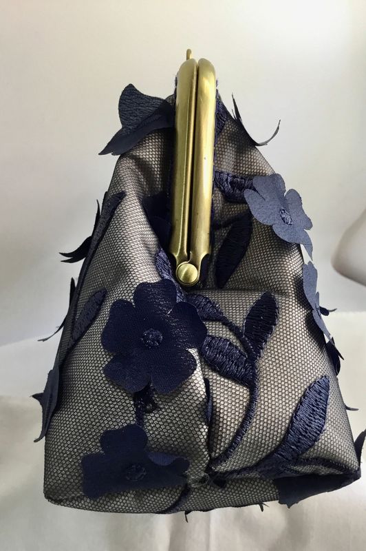 Flores en tres D azul  AL14 X30AN X8de Ancho
