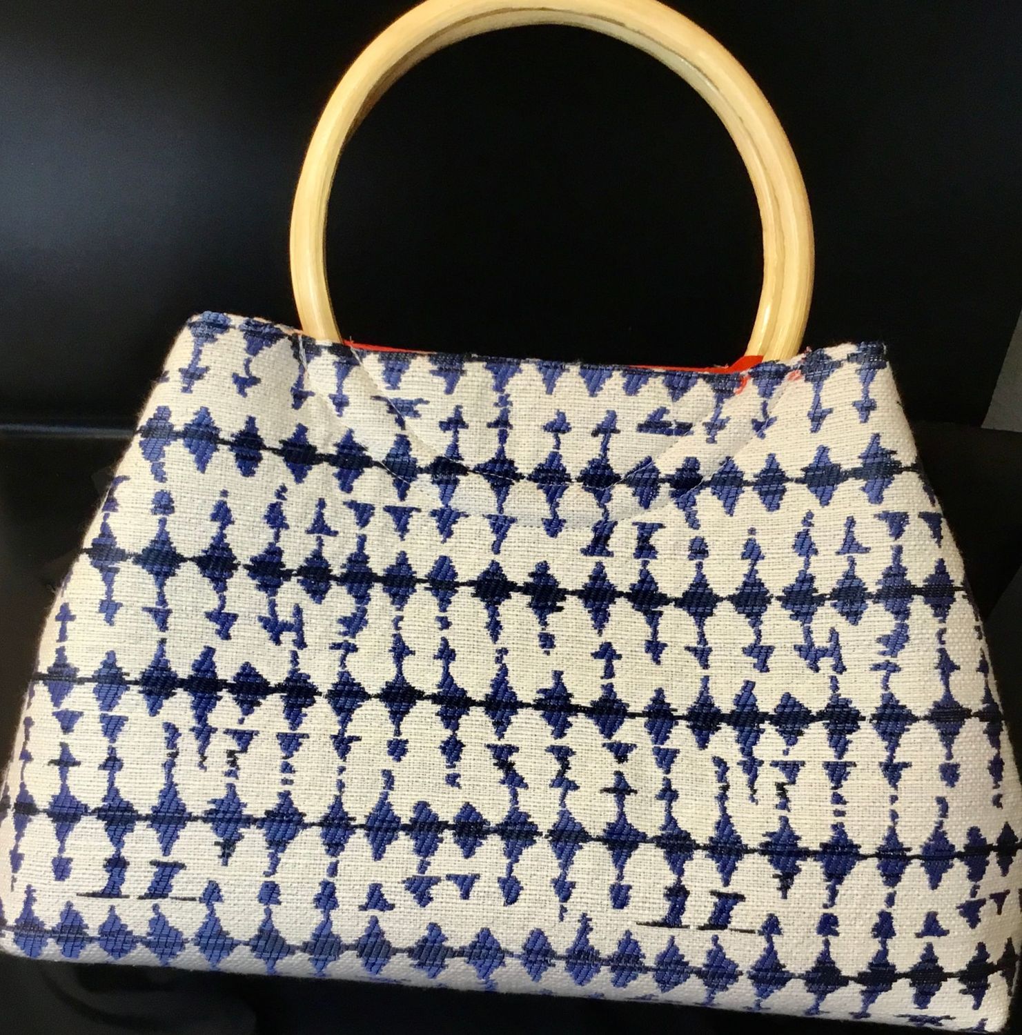 Bolso azul y blanco  An45 X22AlX 13 Fon