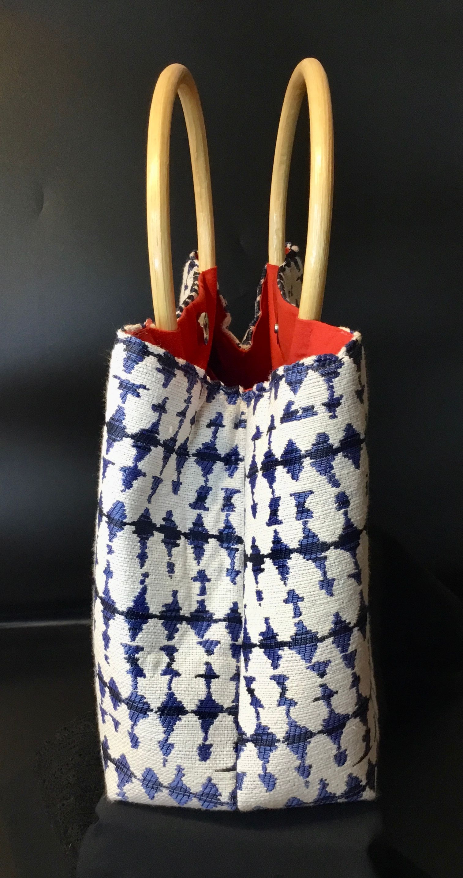 Bolso azul y blanco  An45 X22AlX 13 Fon