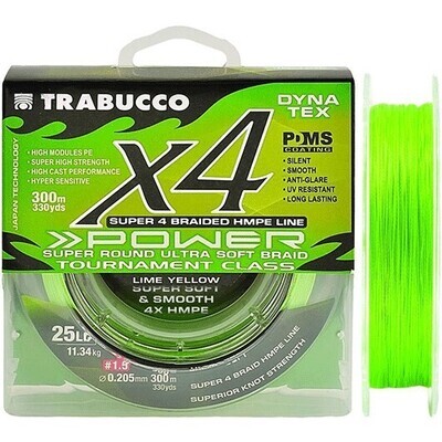 Trabucco Power X4 300mt Lime Yellow