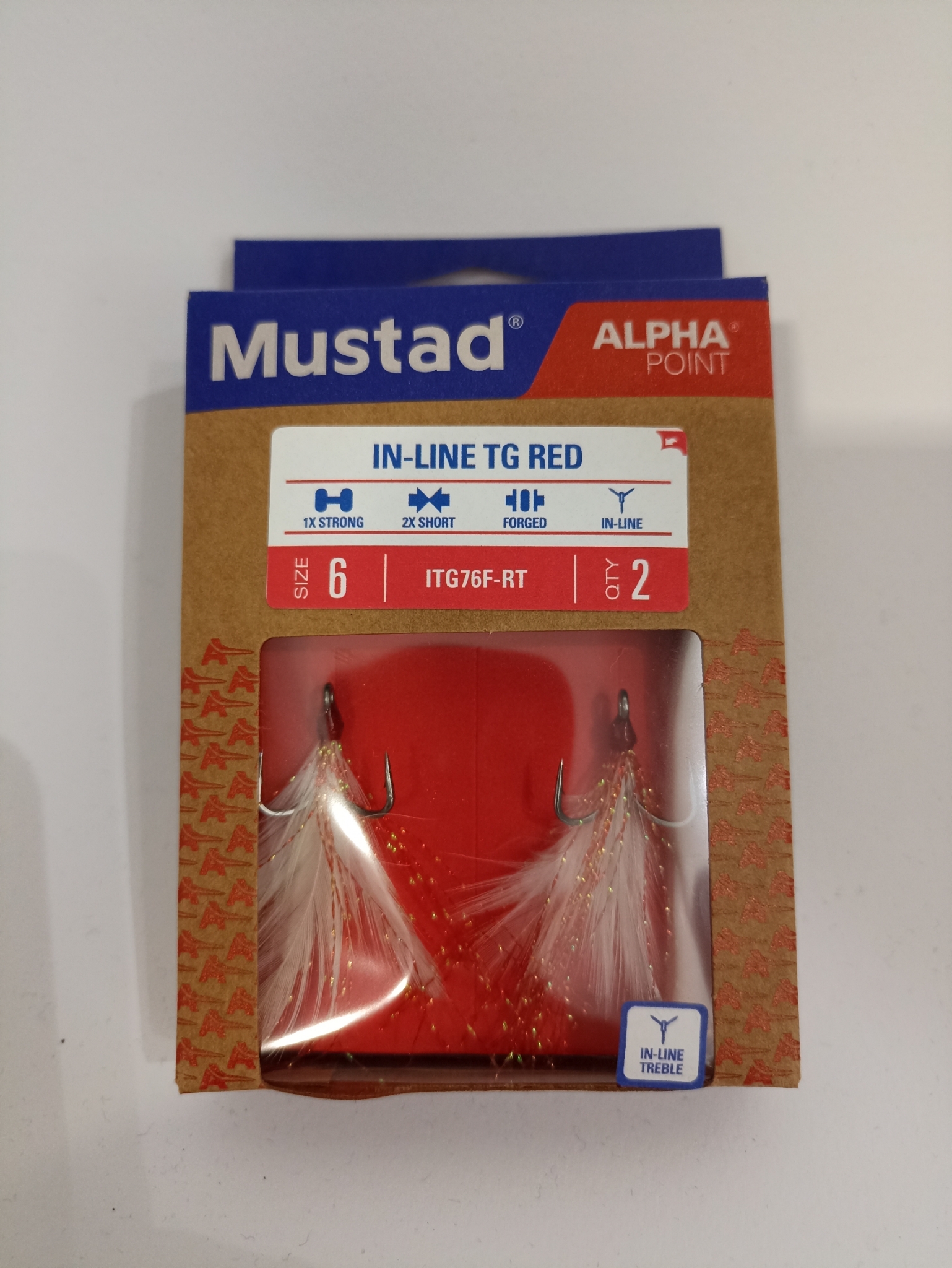 Ancoretta Mustad con Piuma Rossa