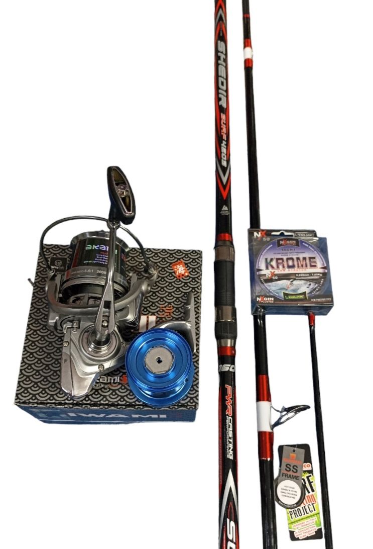 Combo Surf Casting 2:  Trabucco Shedir 160gr + Mulinello Akami + Filo Colmic