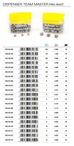 Trabucco Pallini Spaccati Pro-Shot
