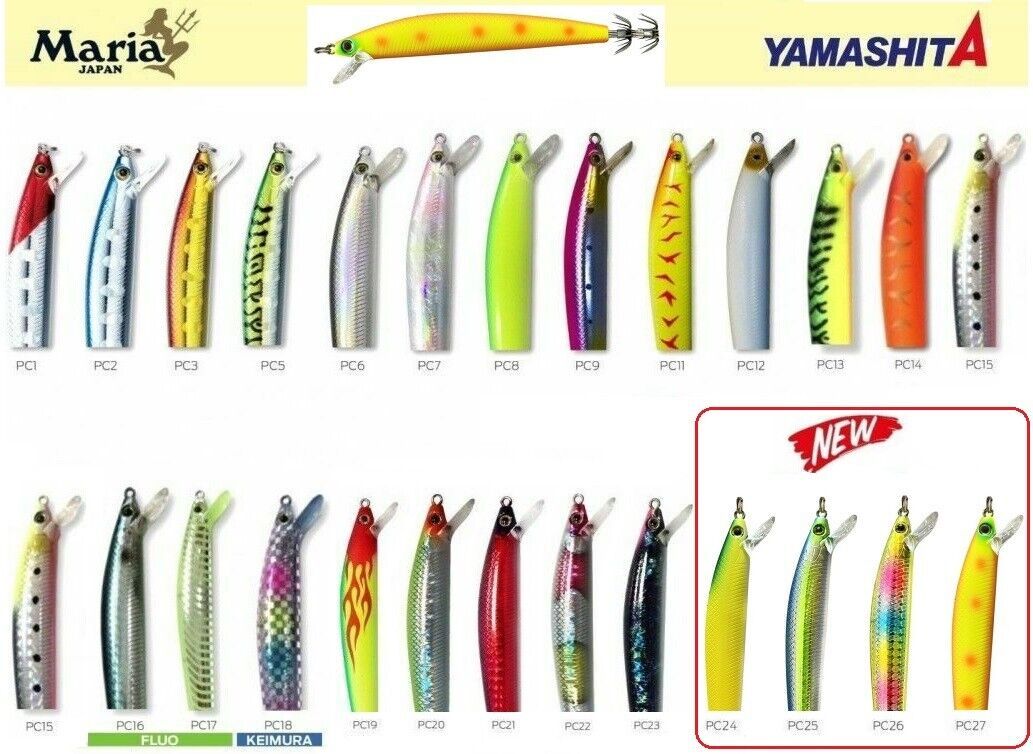 Set di 5 esche da pesca calamari di plastica esca calamari esca calamari adatti sostituzione per acqua dolce e acqua di mare 9,5 centimetri(giallo
