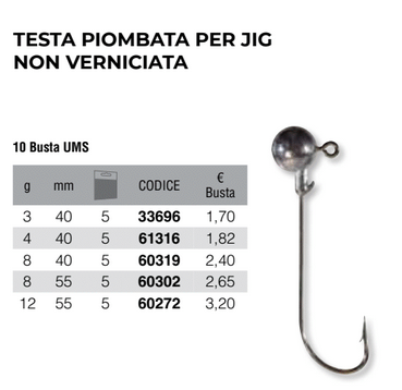 Kali Kunnan Jig Head 5 pz
