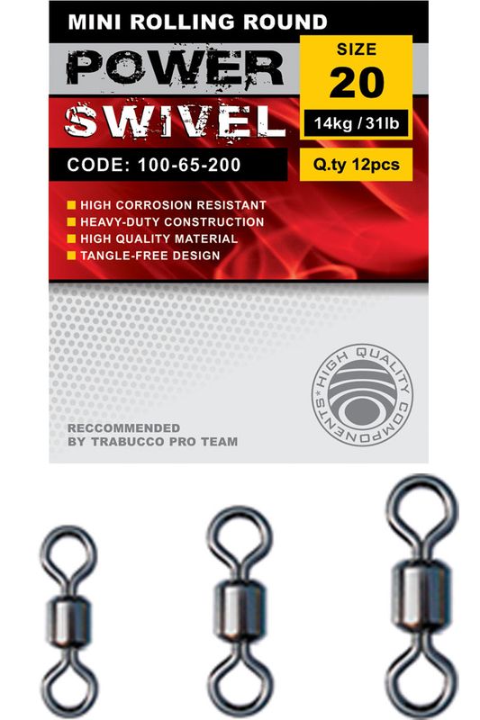 Trabucco Mini rolling round Power Swivel 12 pcs