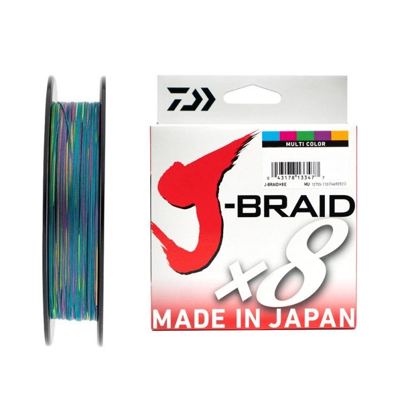 Daiwa J-Braid X8 Multicolor 150mt