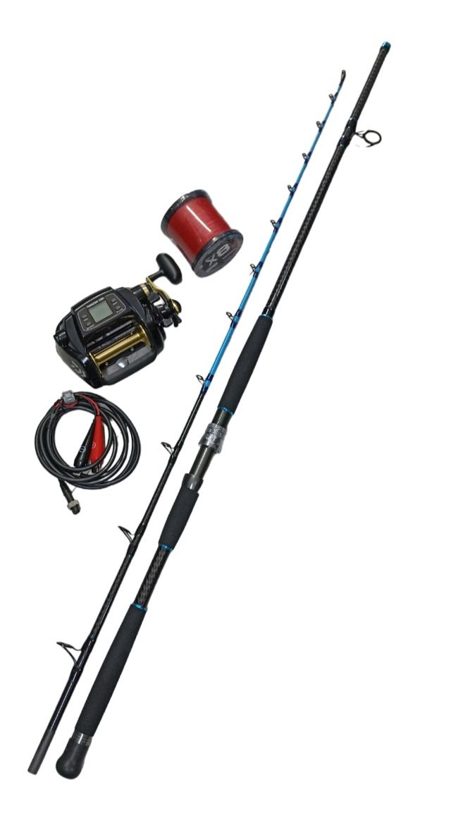 Combo Bolentino 5: Daiwa Tanacom 1000E + Canna Falcon Blue Fighter XSA 2.0kg  - 2,50mt + Multifibra Yoake X8 Red 1000mt 0,37mm