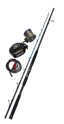 Combo Bolentino 3: Daiwa Tanacom 1000E + Canna Falcon Blue Fighter SA 1.5kg - 2.50mt + Multifibra Yoake X8 Multicolor 1000mt 0,34mm