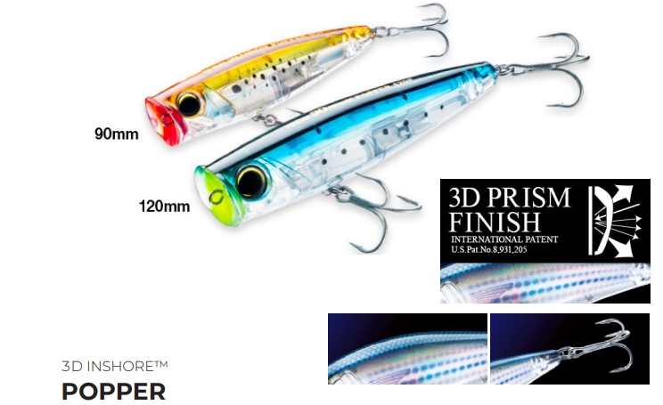 Yo-Zuri 3D Inshore Popper F90 - 9cm - 24g - Floating