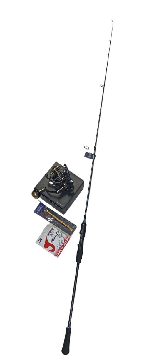 Combo Jigging 8: Kali Kunnan Mythic Hoist Slow Jigging + DAIWA 20 BG MQ 14000-H-ARK + Daiwa J-Braid X8 300 mt Multicolor 0.28 mm + Mezashi Slim Jig