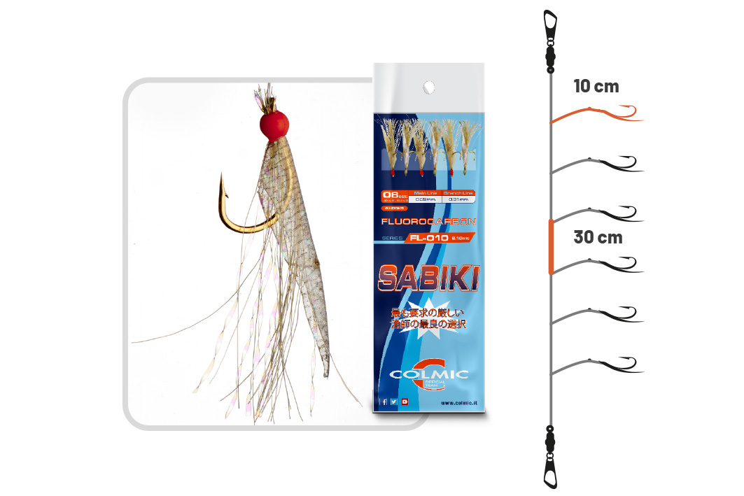 Colmic Sabiki FL-010  n.10 - 2.10 ( 6 ami)