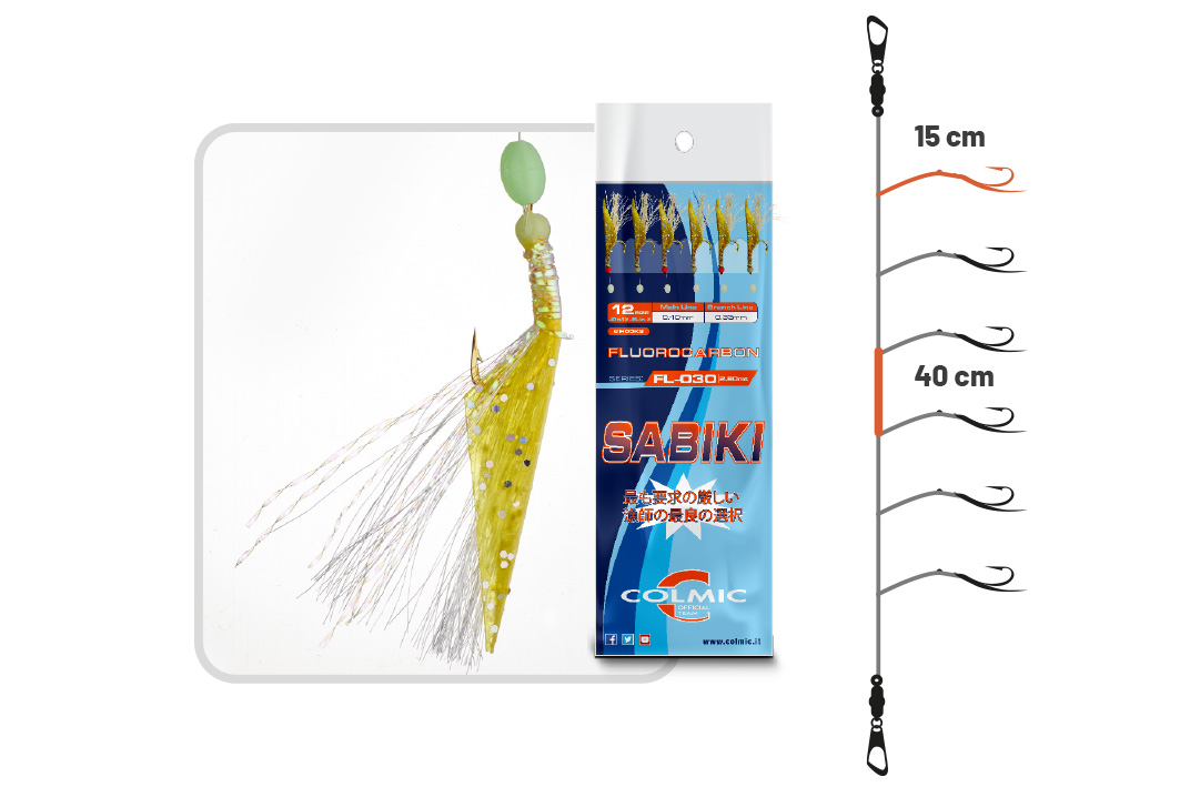 Colmic Sabiki FL-030 n.12 - 2.80 mt ( 6 ami)