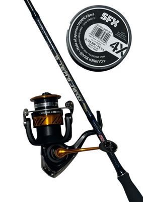 Combo Eging 2: Canna Falcon Marshal's Egi 8' #2.0-3.0 + Mulinello Daiwa Crossfire LT 3000 + SFX 4X 0.12mm