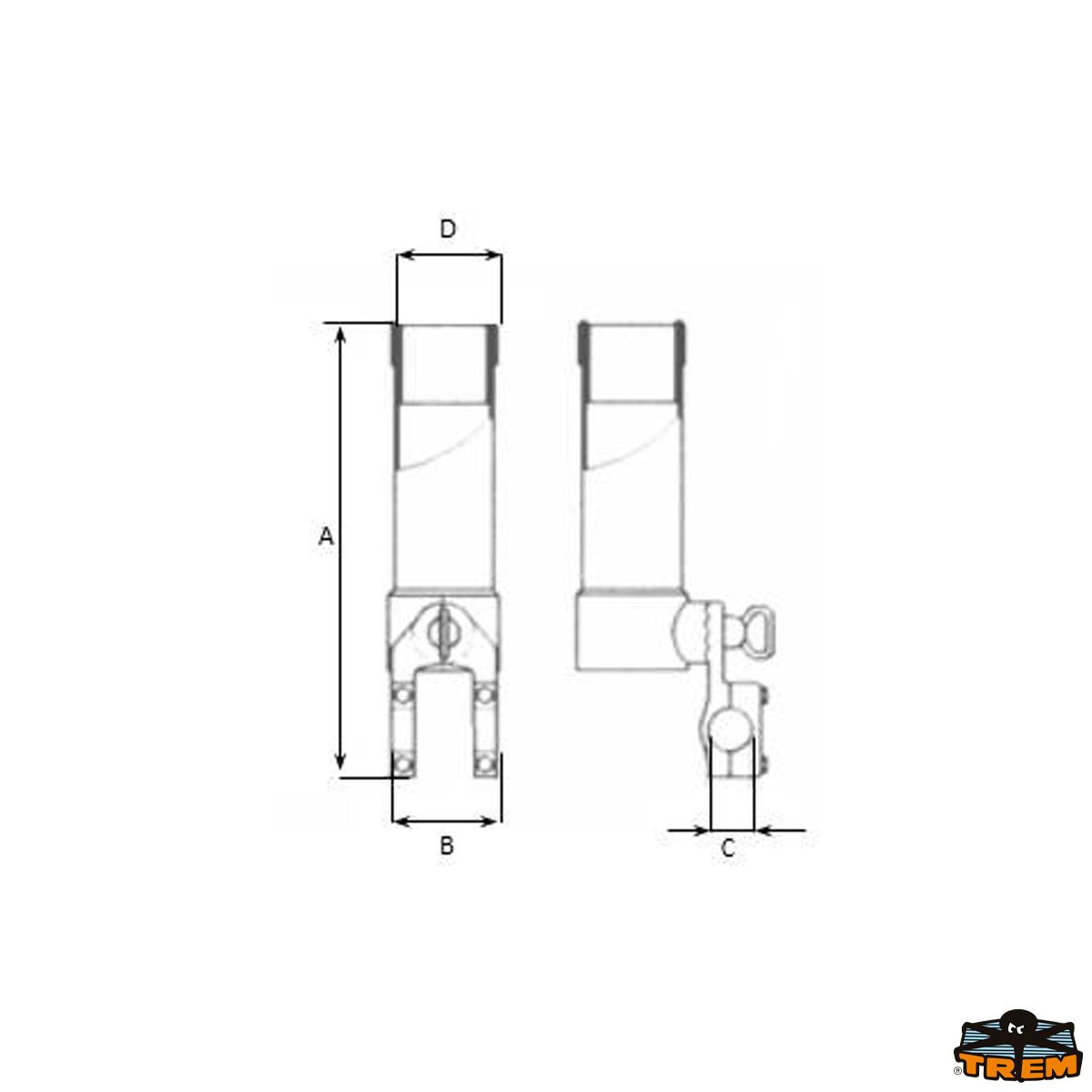Portacanna con attacco a pulpito corrimano