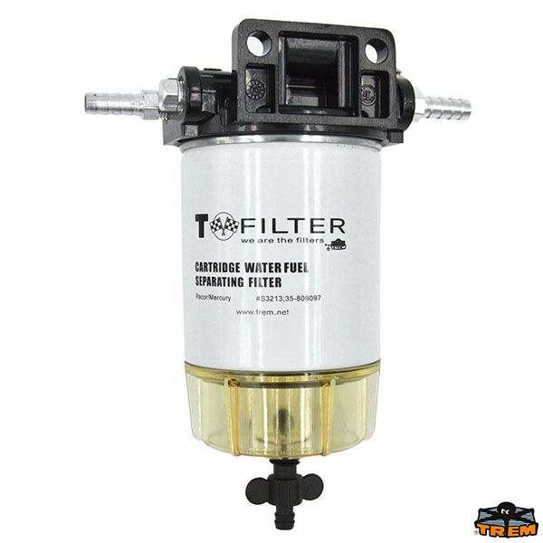 Filtro separatore acqua/carburante universale tipo Mercury/Racor 3213