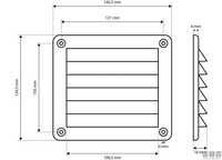 PRESA D'ARIA IN PLASTICA GRIGLIA M2 140x124