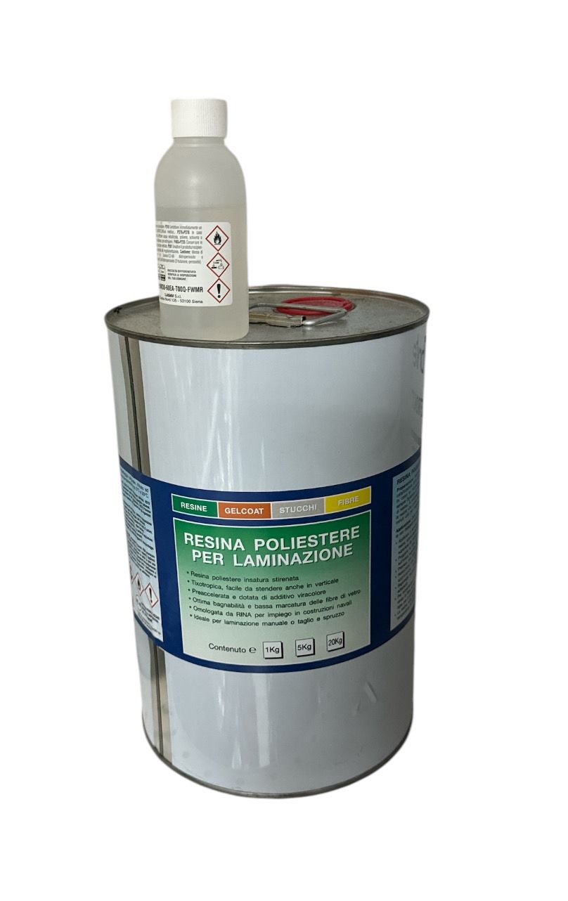 Resina Poliestere con catalizzatore 5L